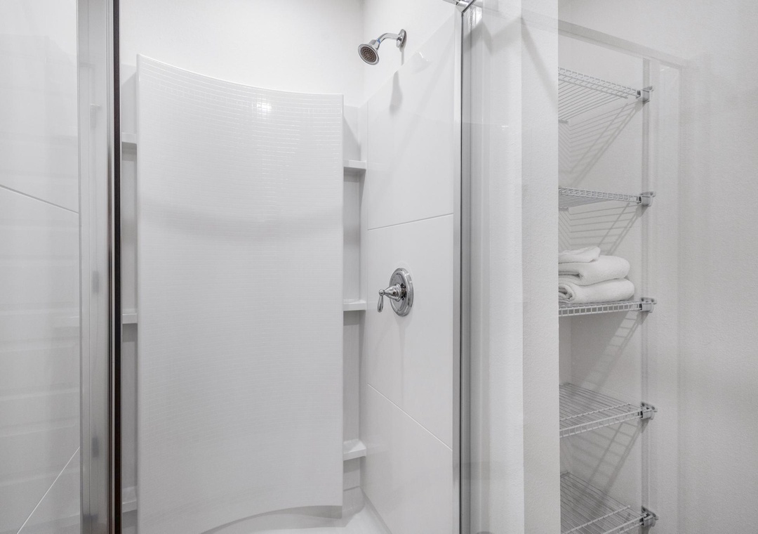 Primary walk-in shower