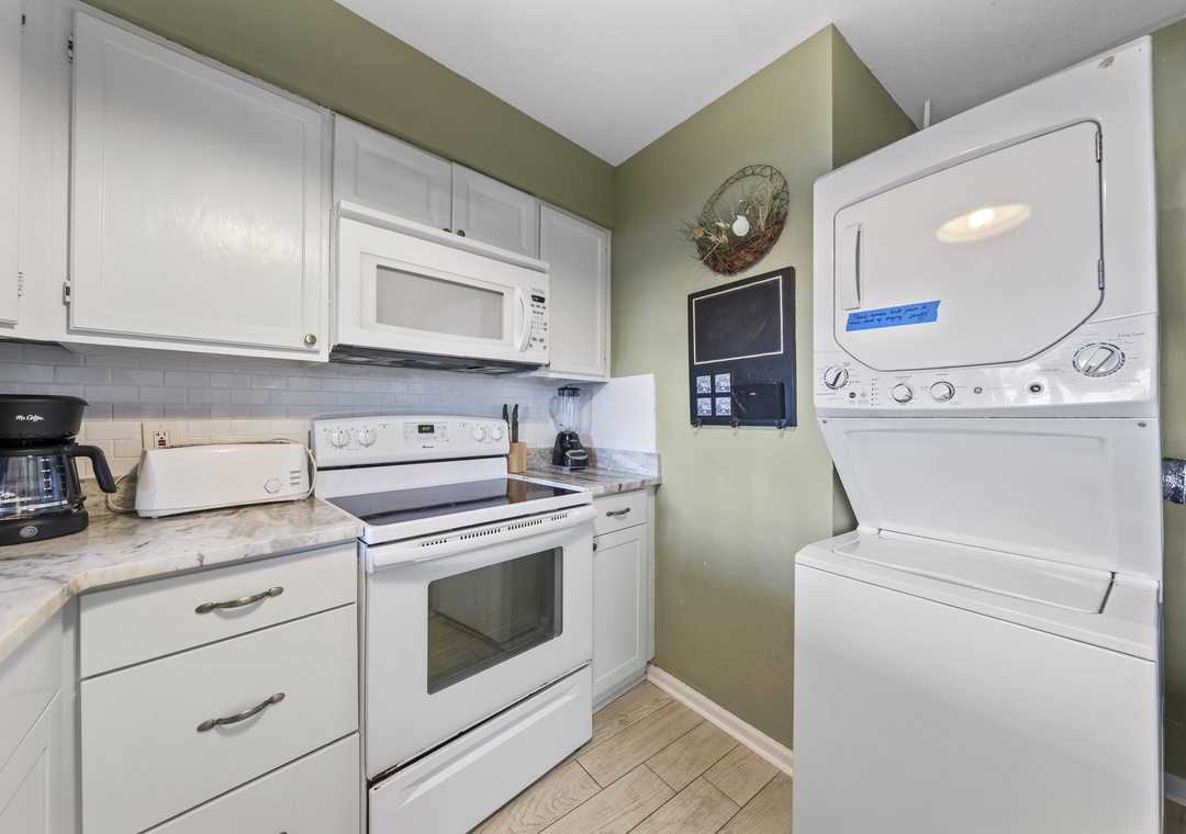 Kitchen and in-unit laundry