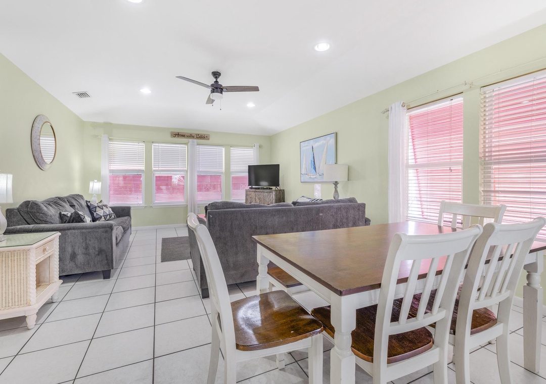 Dining and living space