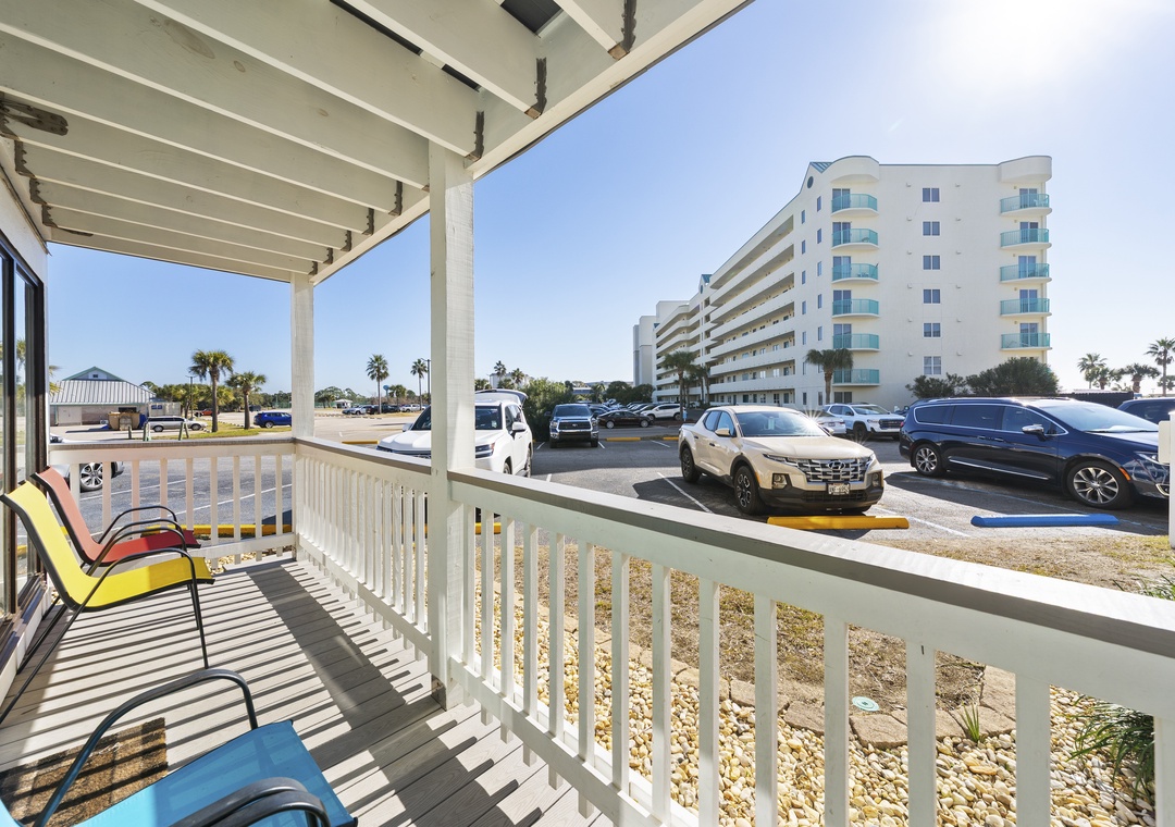 Relax on the ground floor patio
