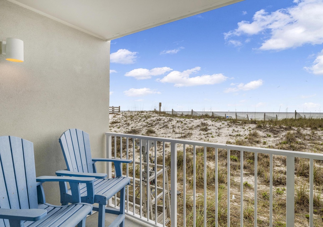 Relax on the private balcony