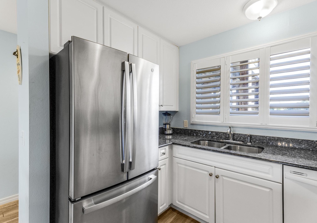Large refrigerator in the kitchen