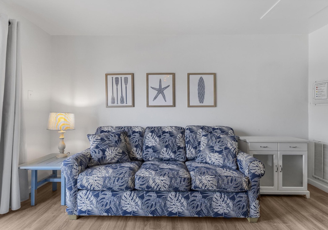 Sleeper sofa in the living room