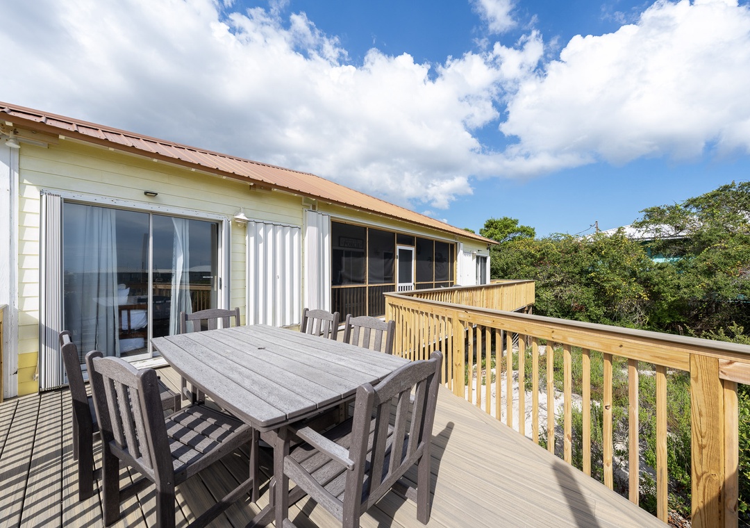 Dine al fresco on the large deck