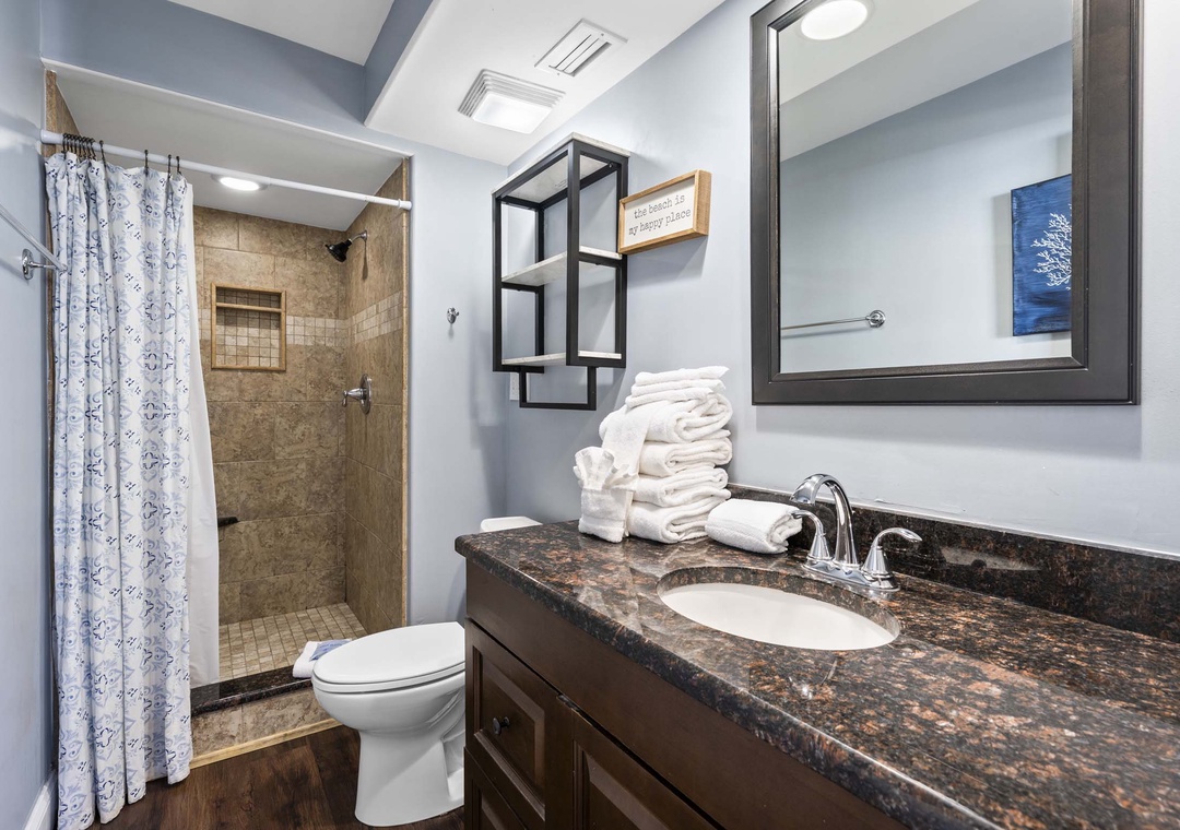 Primary ensuite bathroom with walk-in shower