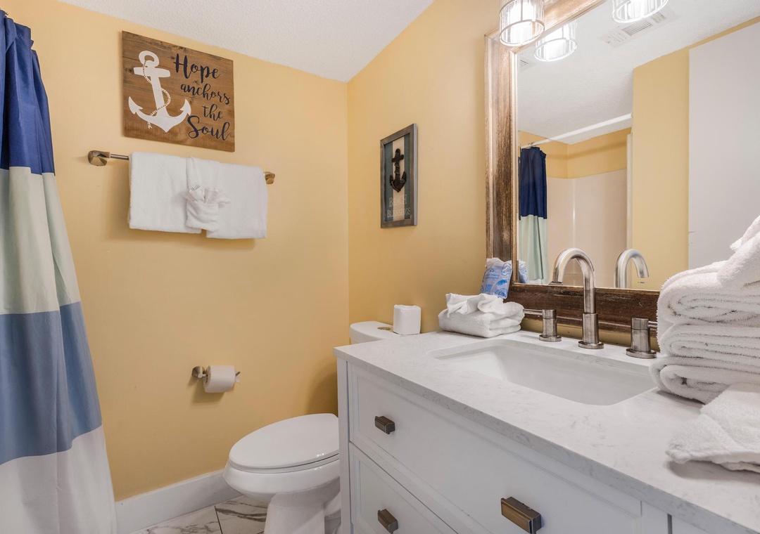 Hall bathroom with shower