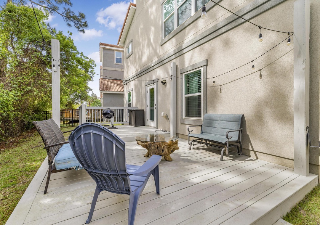 Enjoy the back patio