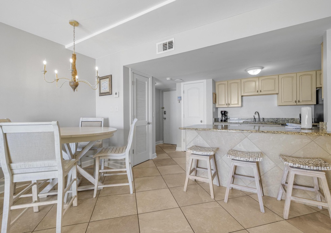 Dining and kitchen area