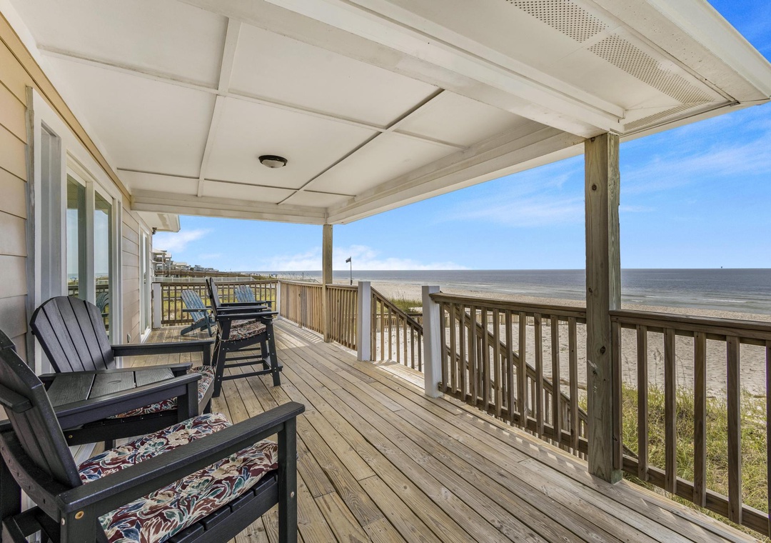Beachfront deck