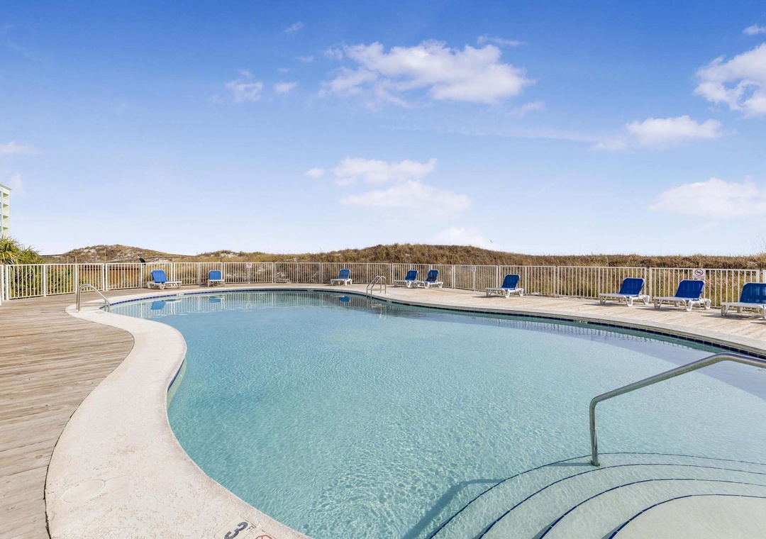 Beachfront outdoor pool