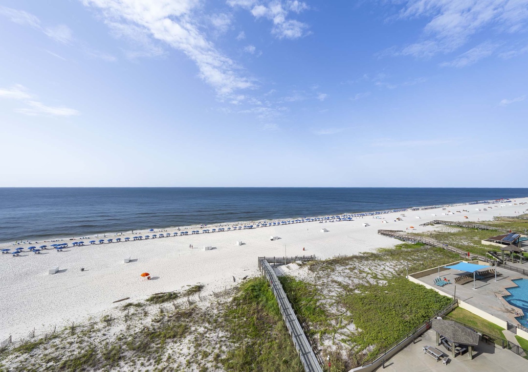 Beautiful beach views from the balcony