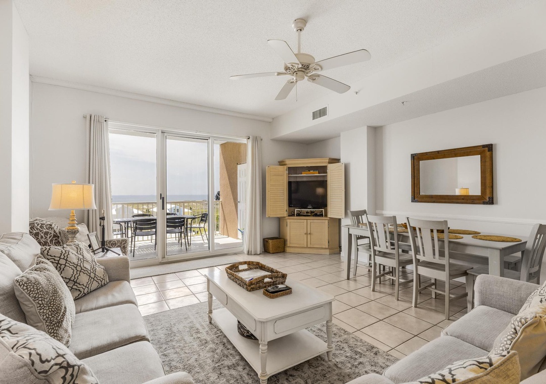 Living room with balcony access