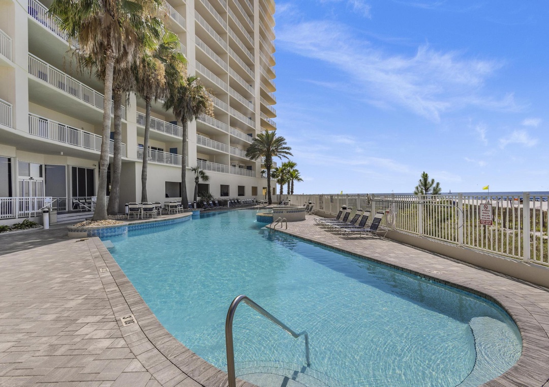 Beachfront outdoor pool
