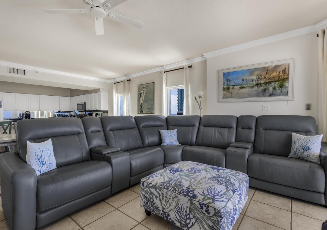 Comfortable living room seating