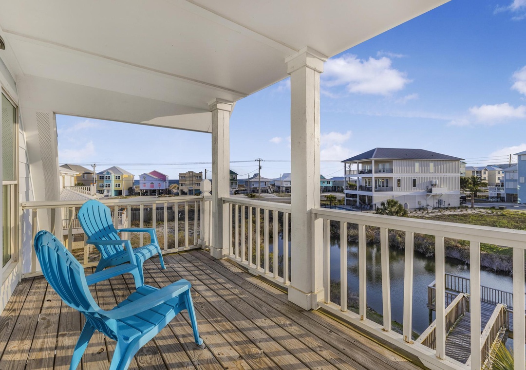 Relax on the balcony with Little Lagoon views