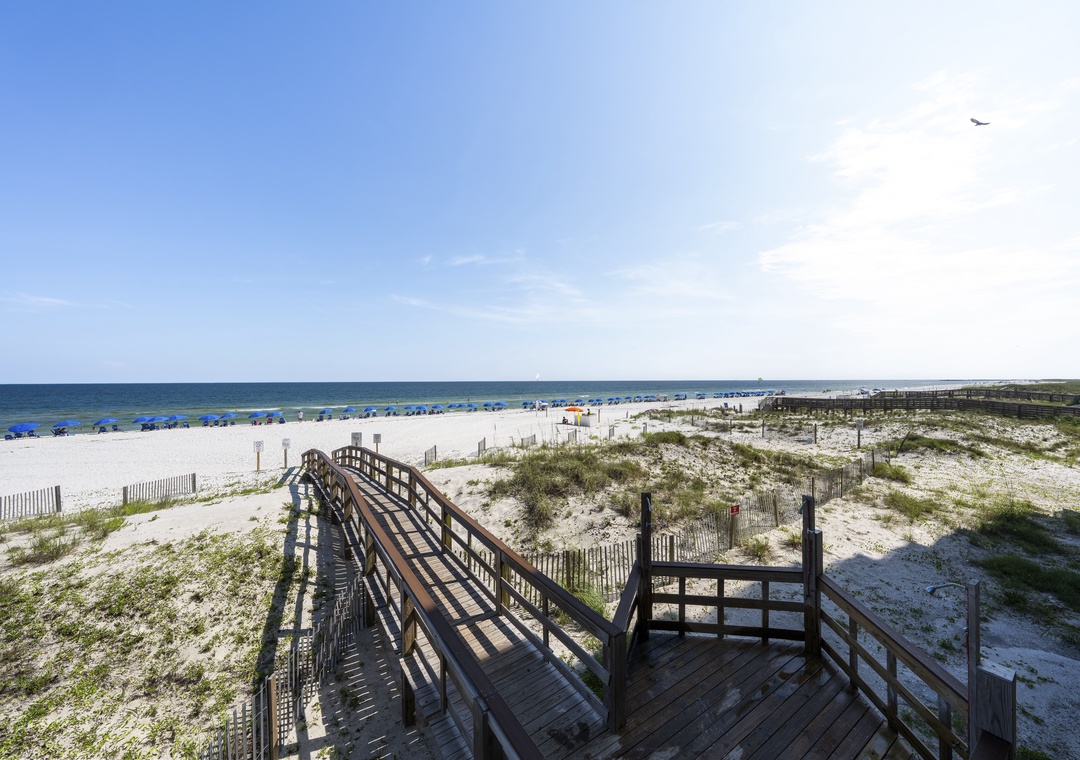 Beach views from the balcony