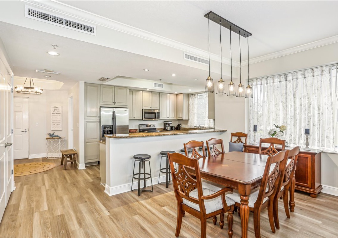 Dining and kitchen area