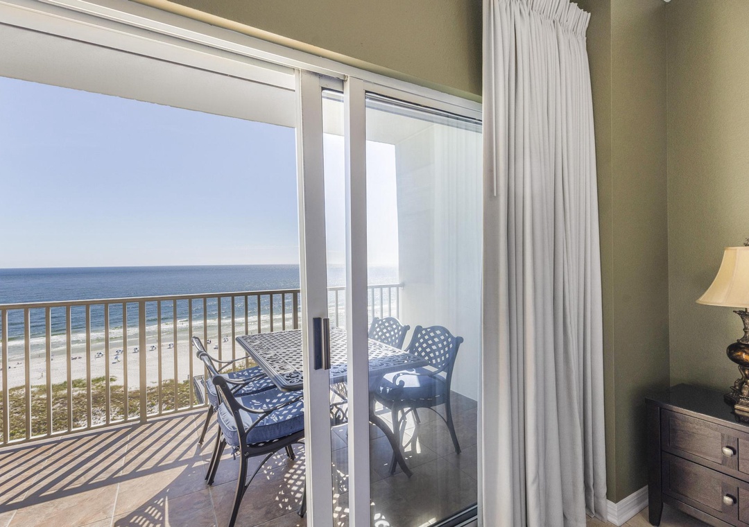 Balcony access from the primary bedroom