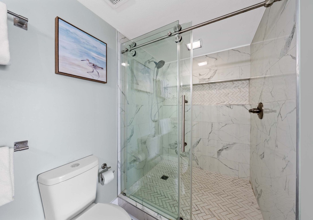 Primary ensuite bathroom with walk-in shower