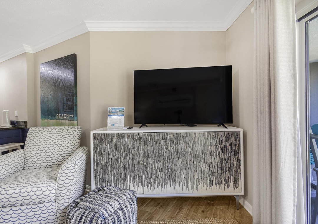 Large flat-screen TV