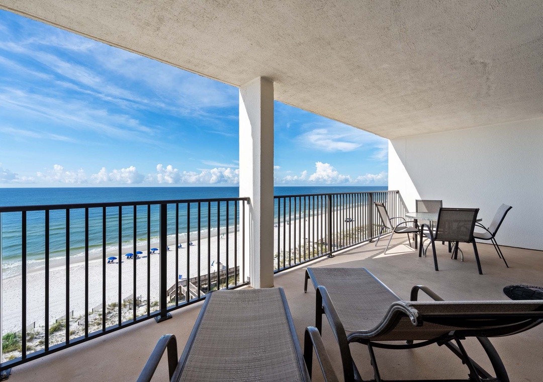 Private balcony with Gulf views