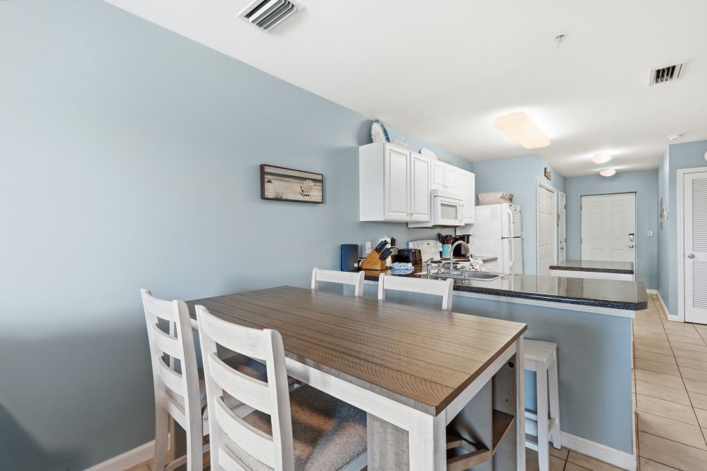 Dining table with seating for four