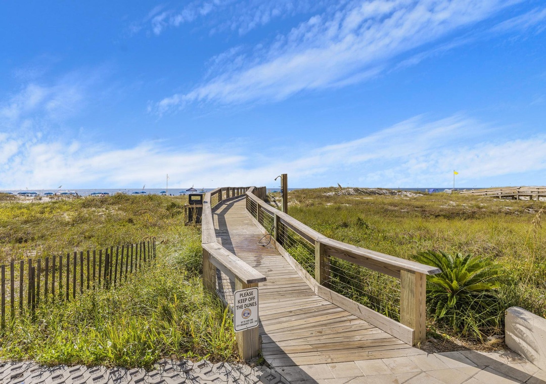 Steps to the beach