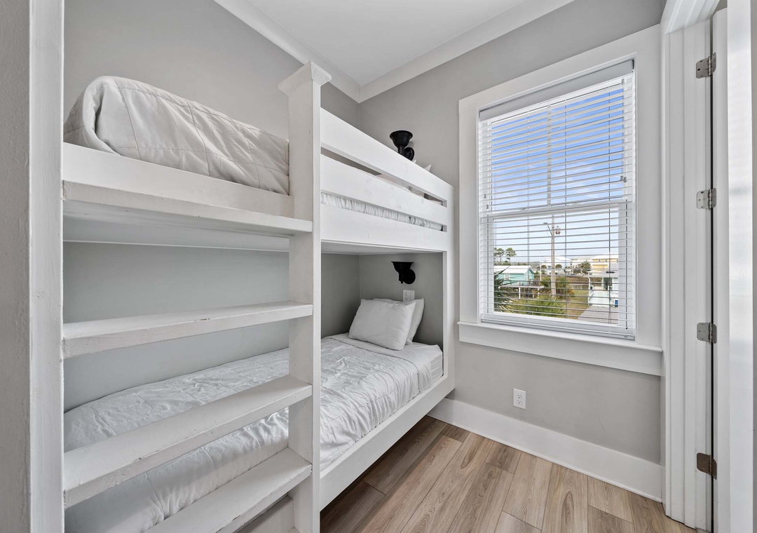 Common space with built-in bunks