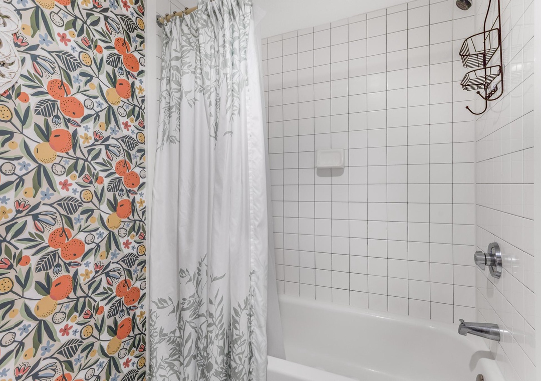 Primary bathroom with shower/tub combo