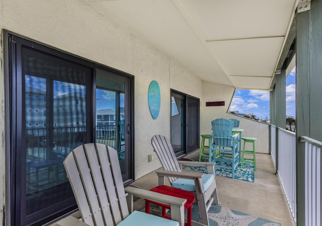 Private balcony seating
