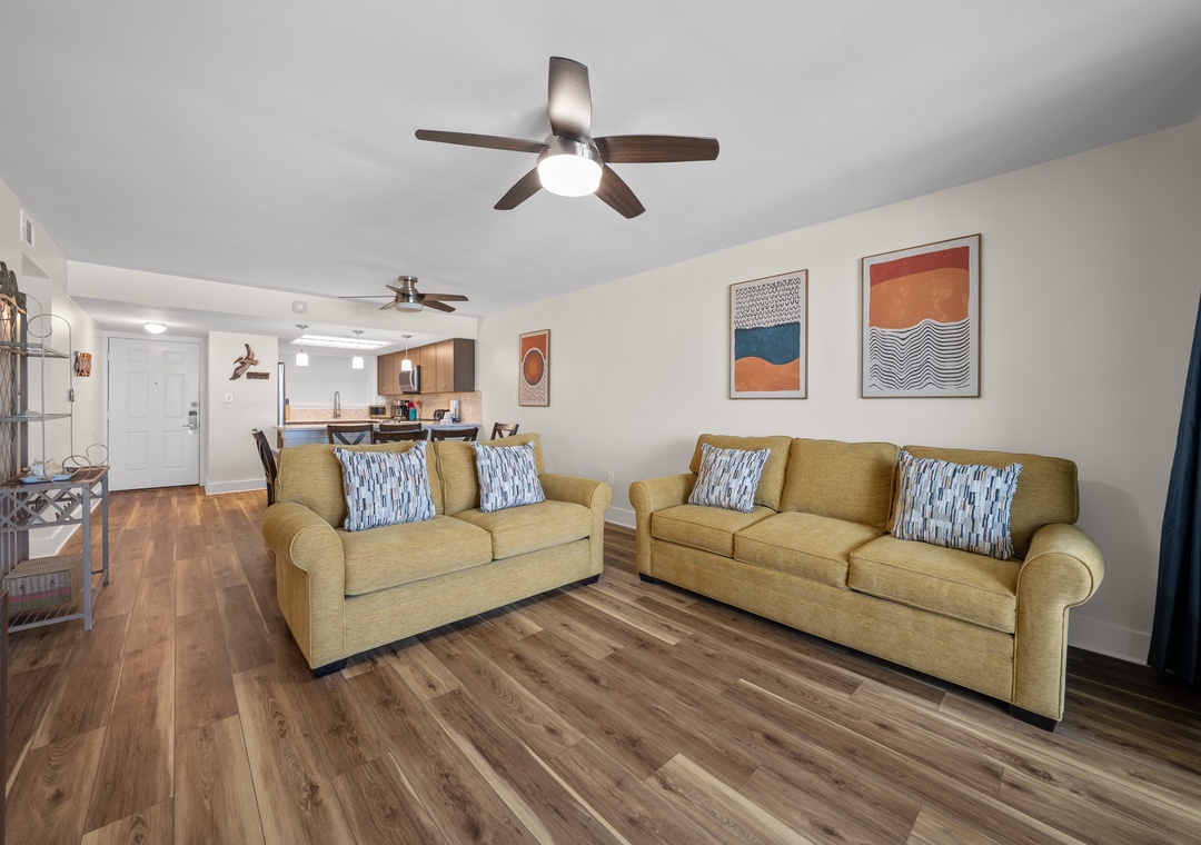 Living room with sleeper sofa
