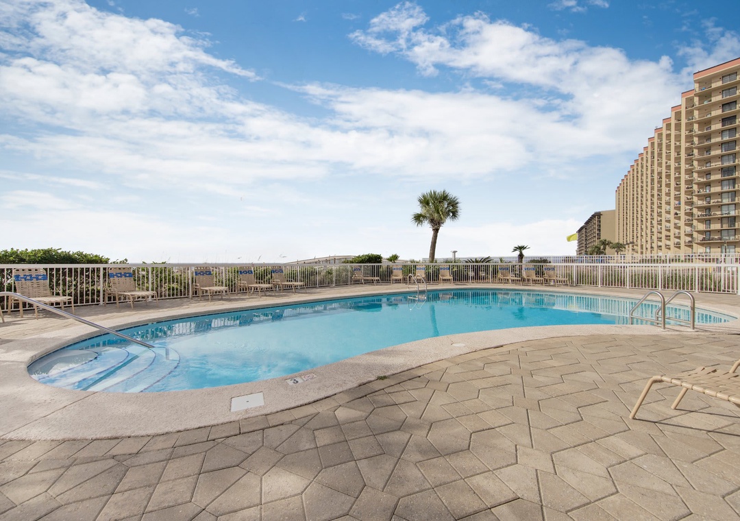 Beachfront community pool