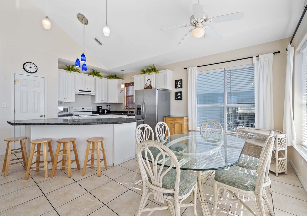 Dining and kitchen area