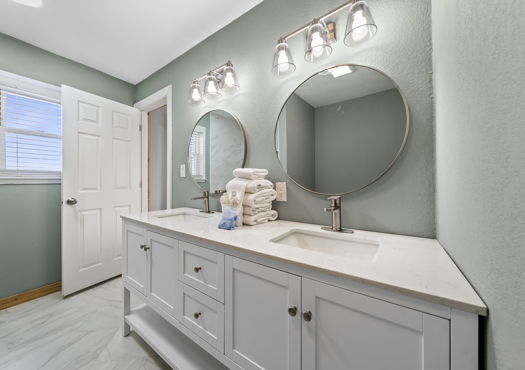 Ensuite Bathroom 1 with double vanity