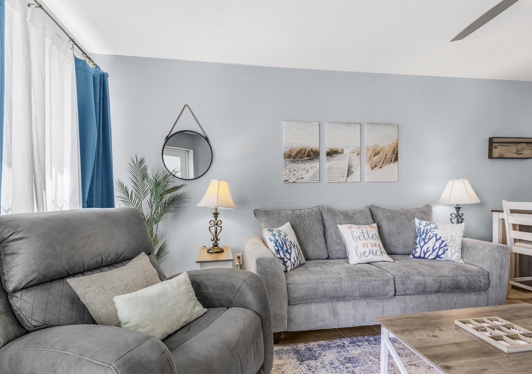 Living room with sleeper sofa