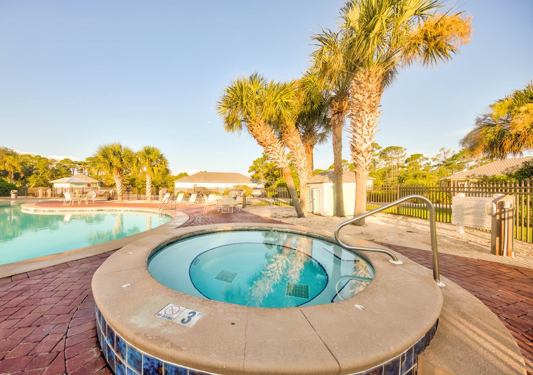 Wind down in the community hot tub