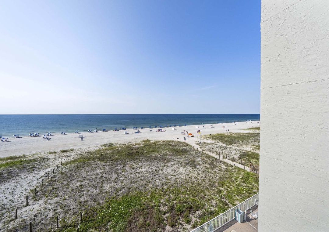 Beautiful Gulf views from the balcony at Castaways 4A