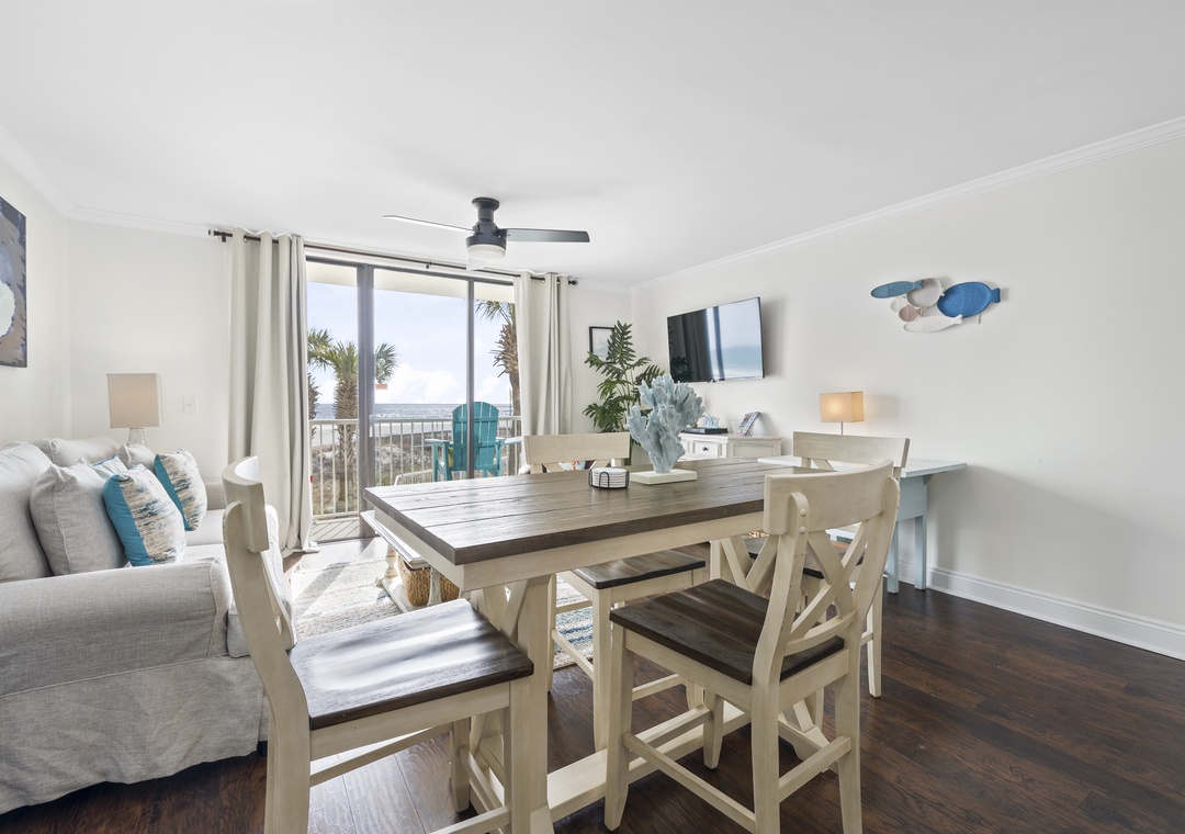 Dining table with a view