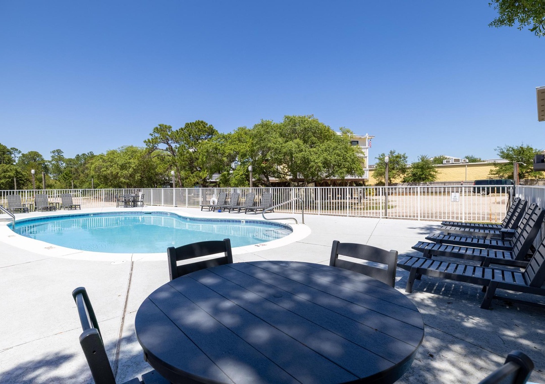 Seating by the pool