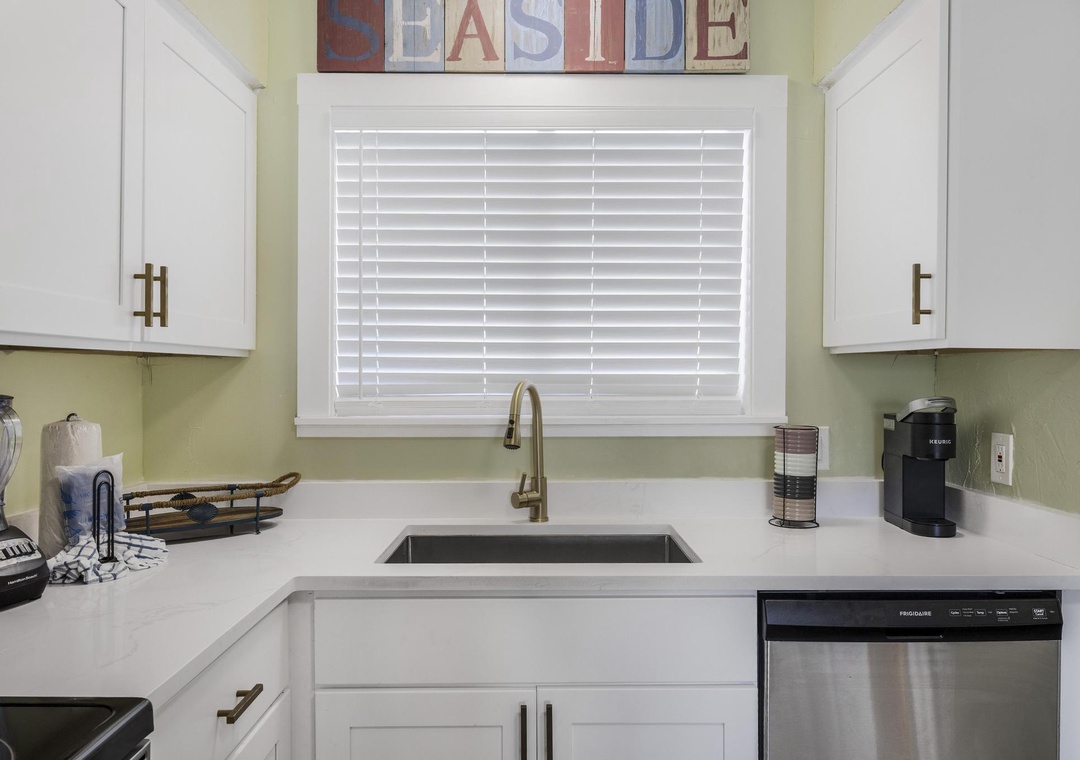 Kitchen sink with window