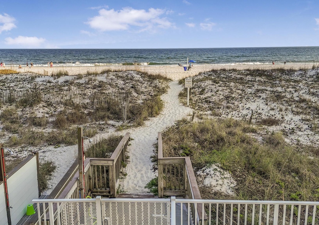Steps to the beach