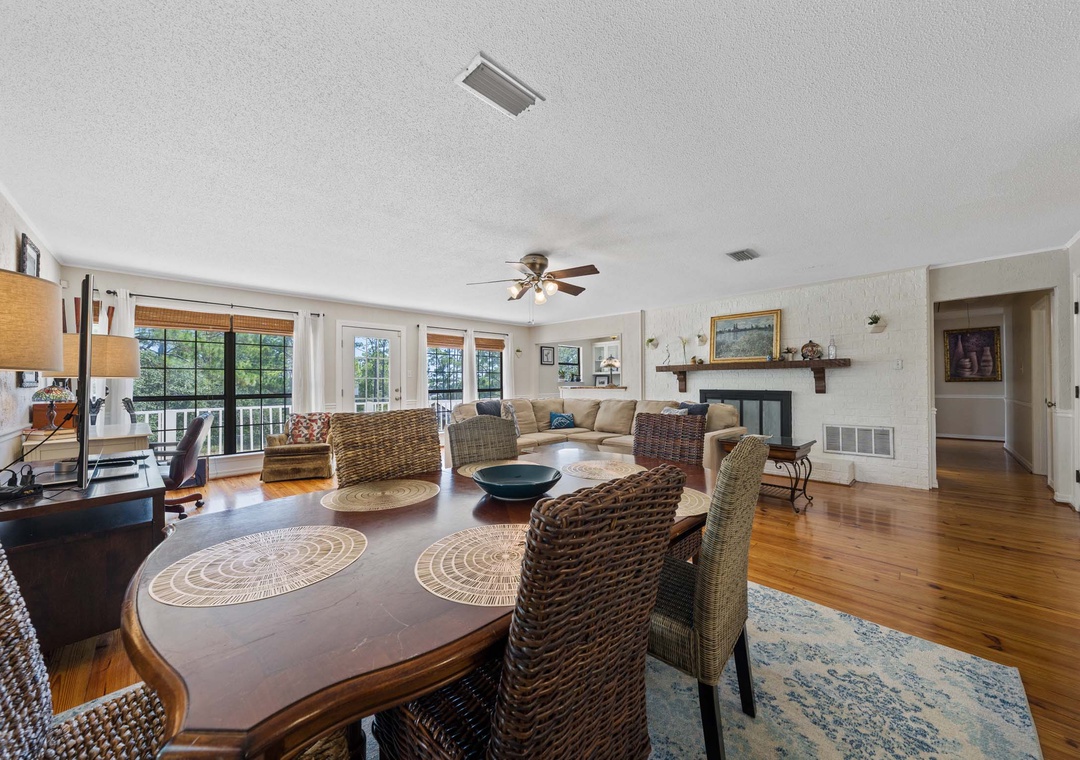 Dining table seating for six