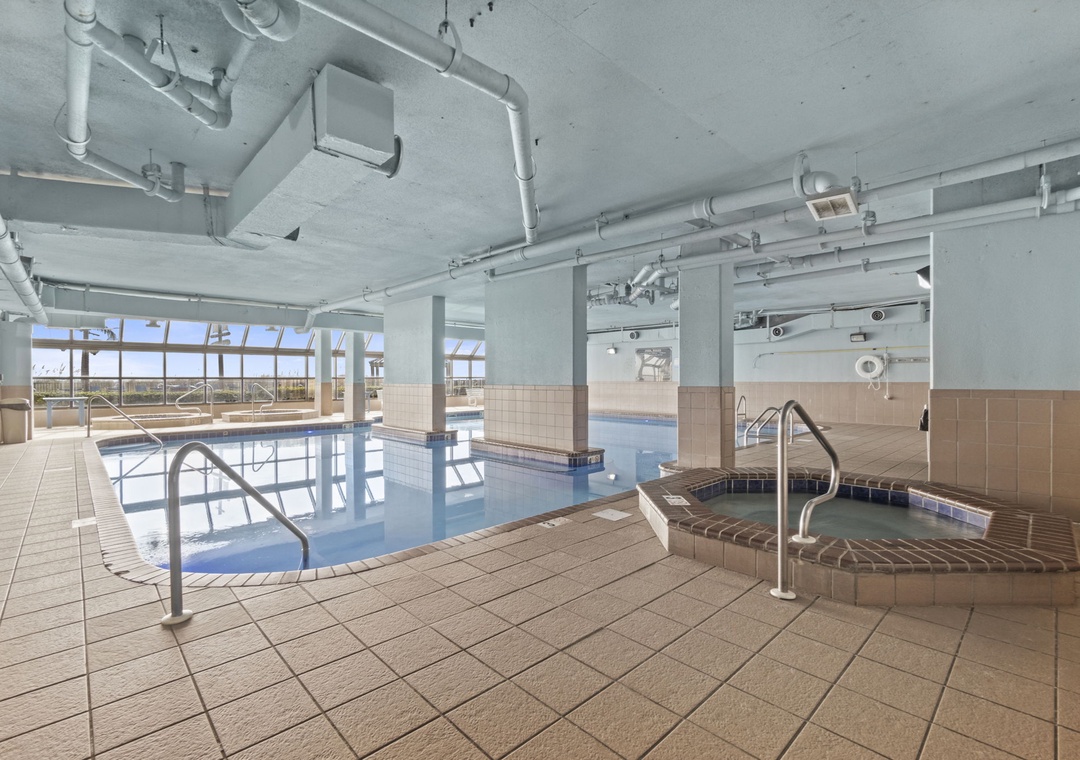 Indoor pool and hot tub