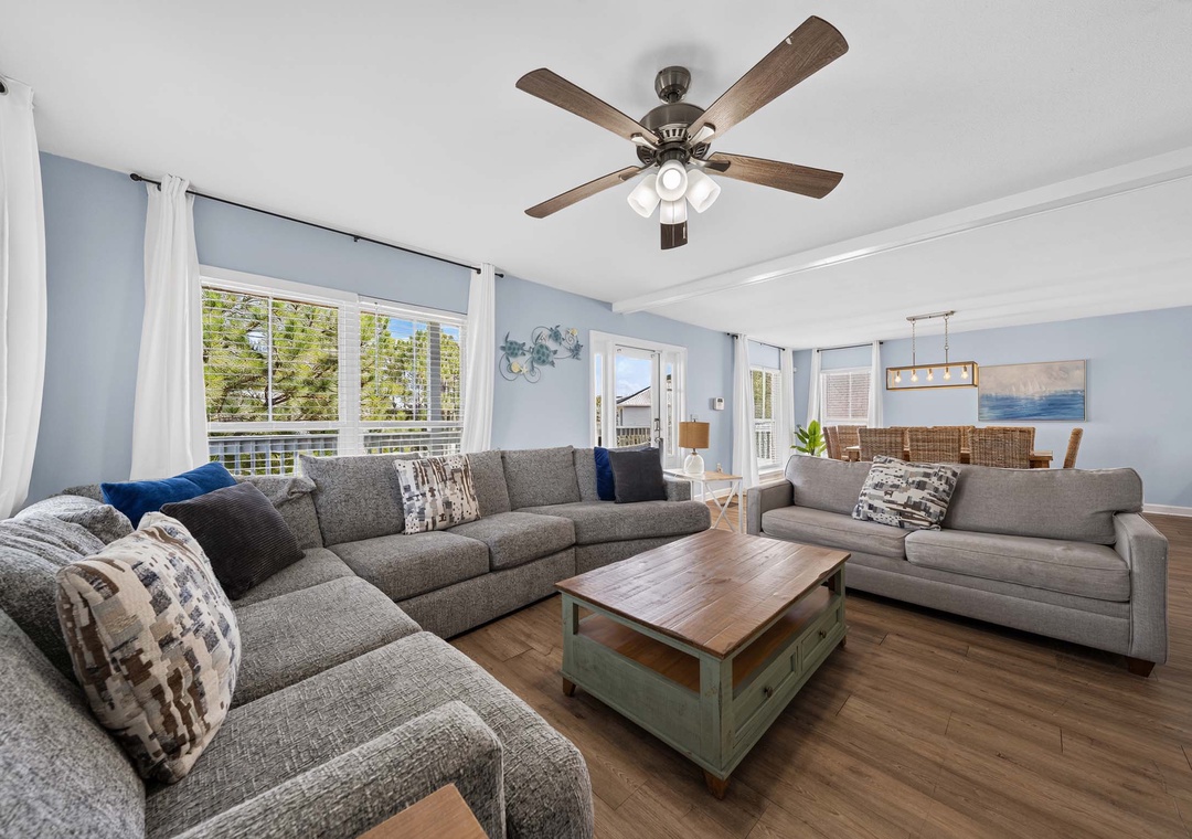 Living room with sleeper sofa