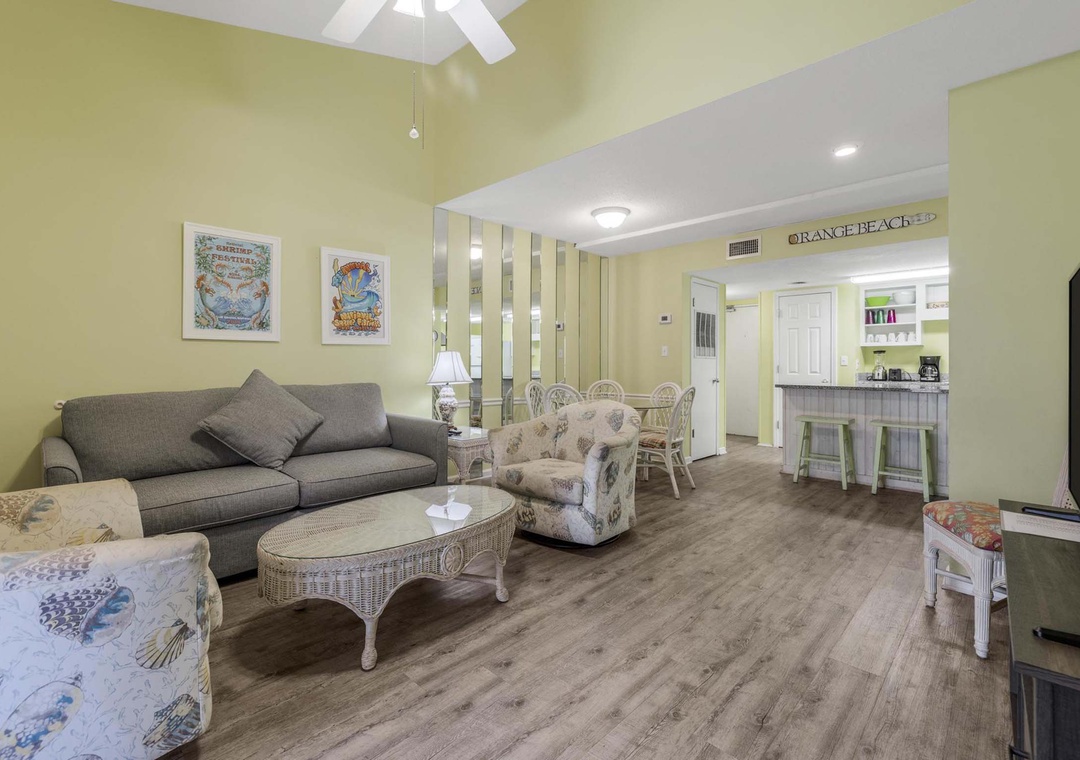 Comfortable living room seating