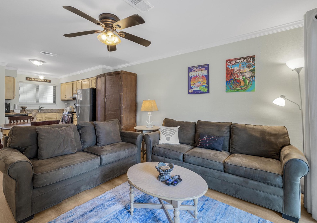 Comfortable living room seating