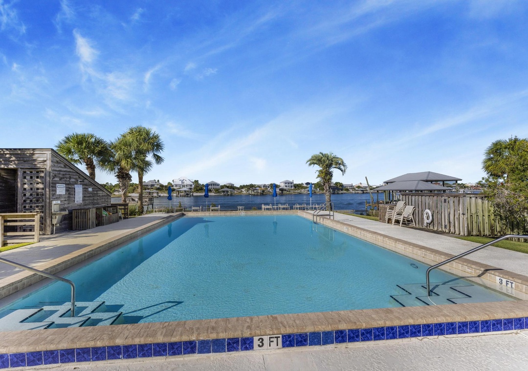 Riverfront community pool