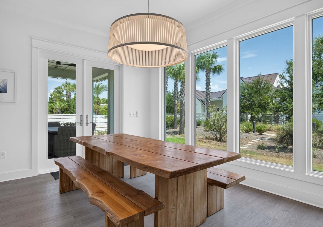 Dining room with patio access