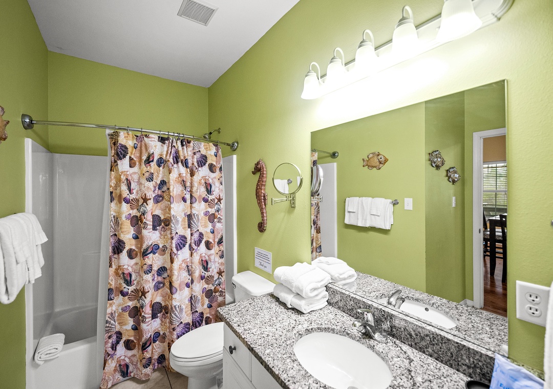Guest bathroom with shower/tub combo