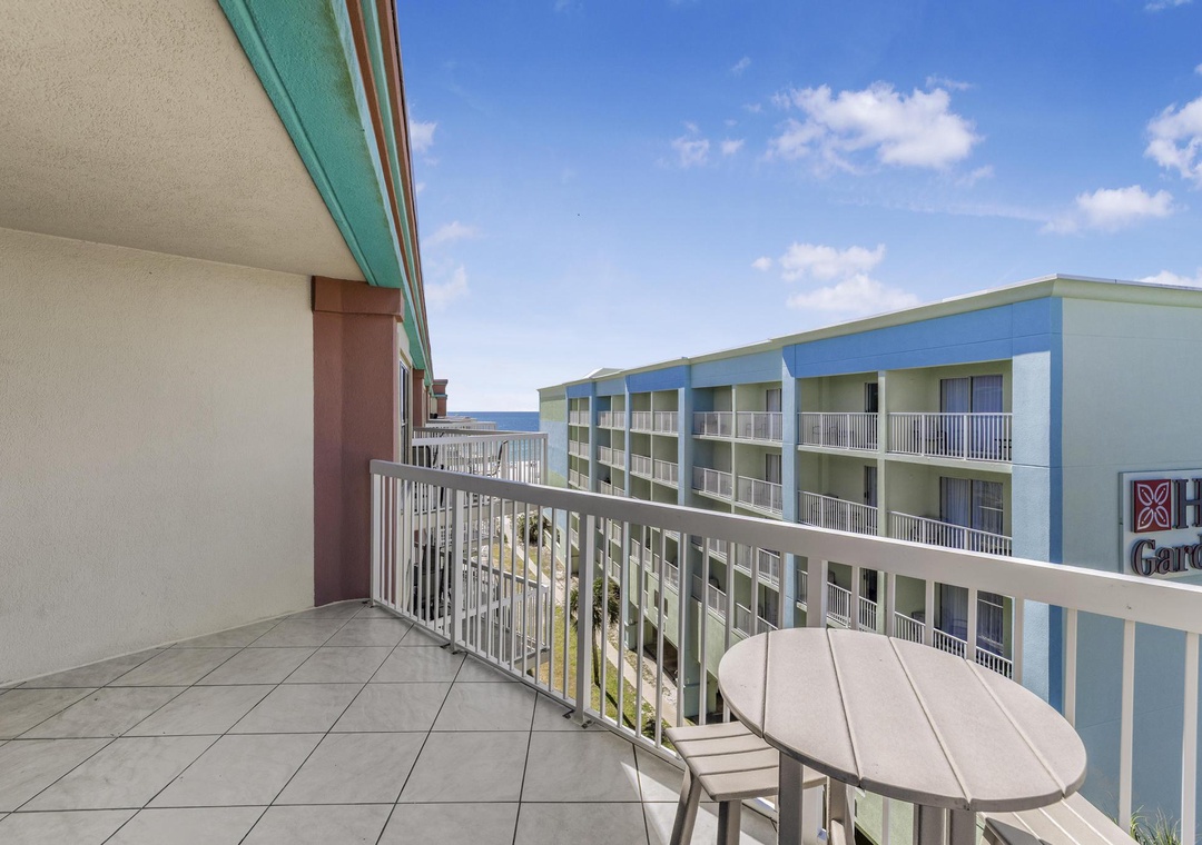 Private balcony with peek-a-boo Gulf views